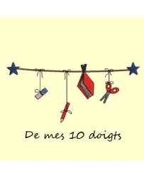 Corde à linge thème école - 3 tailles