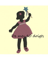 couple d'enfants main dans la main en appliqué - 3 tailles 