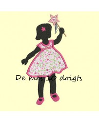 fillette et sa baguette magique - 2 tailles 