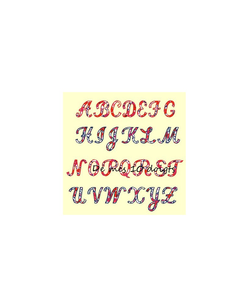 ABC Jolies lettres - Grande taille - 13x14 cm