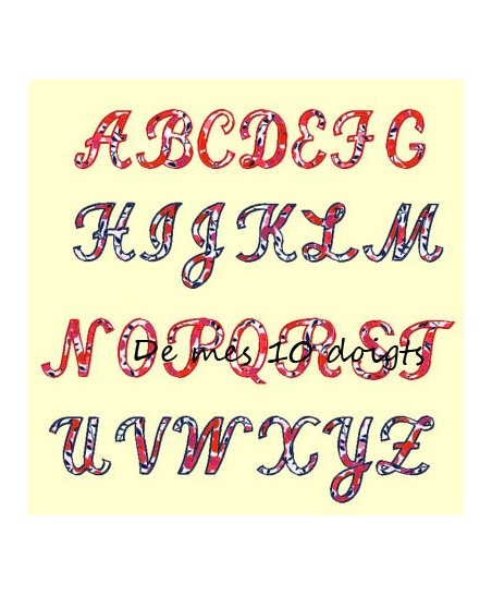 ABC Jolies lettres - Grande taille - 13x14 cm