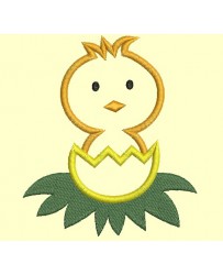 Poussin et sa coquille - Appliqués