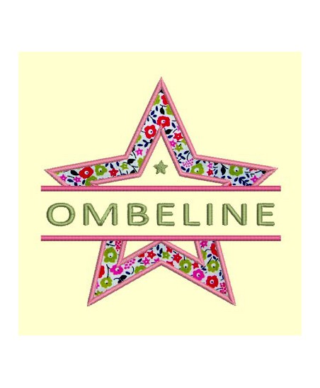 Etoile Angles pointus en appliqué - 12 tailles