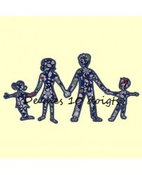 Guirlande Oeufs de Pâques tenue par 2 petits oiseaux - 4 tailles