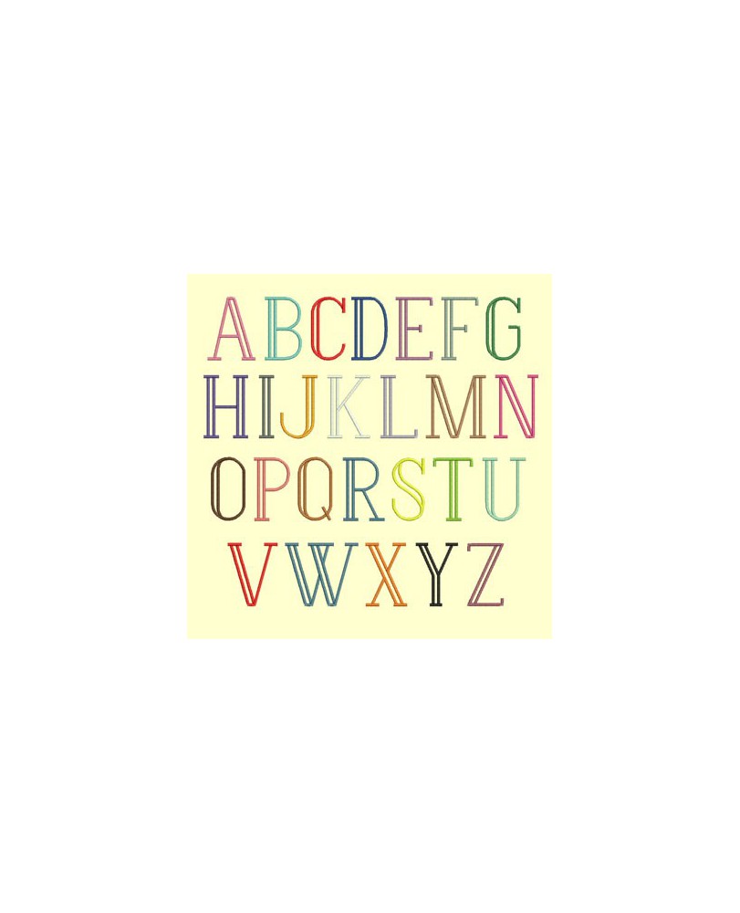 Alphabet double satin - 4 tailles