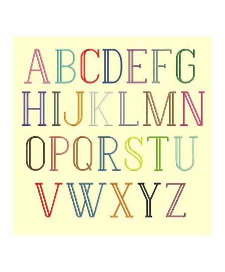 Alphabet double satin - 4 tailles