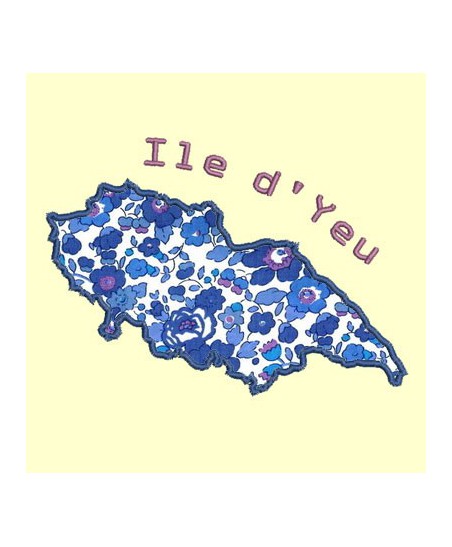 Carte de l'île de Ré en appliqué - 5 tailles