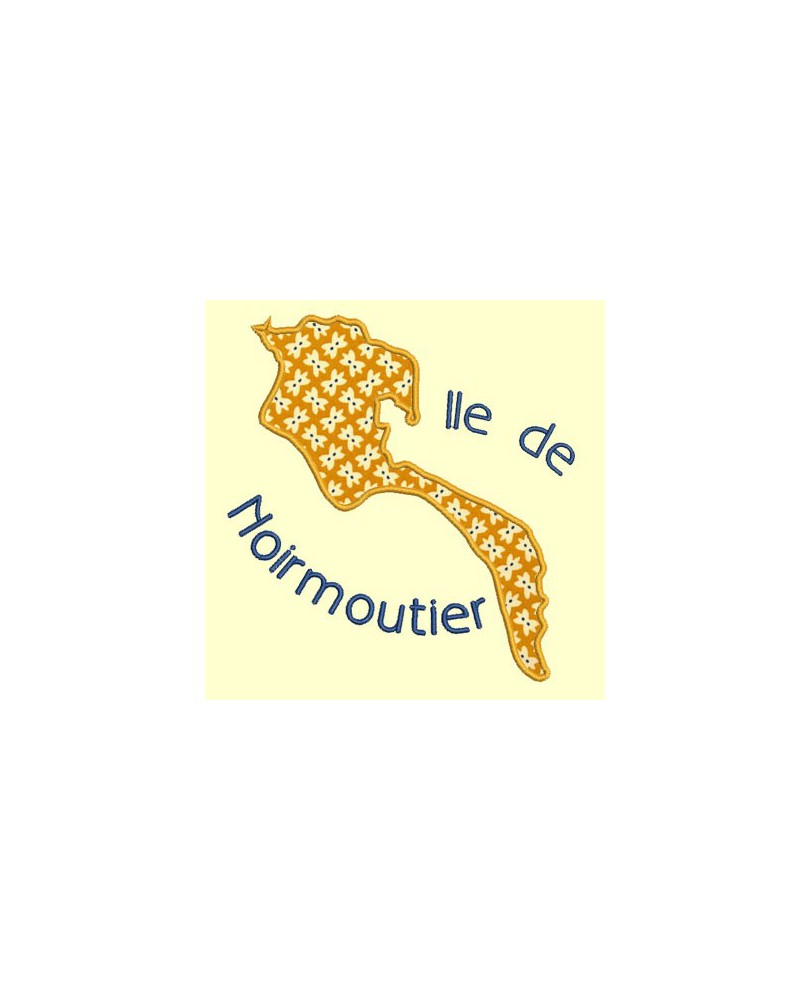 Carte de l'île d'Yeu en appliqué - 4 tailles
