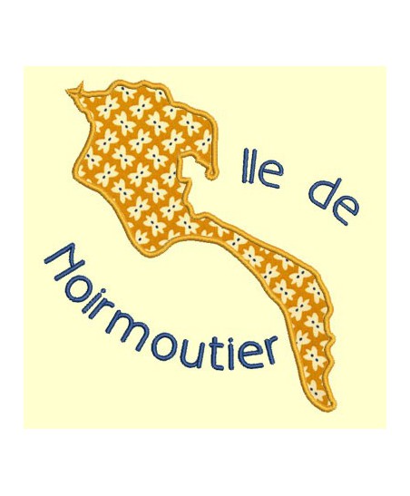 Carte de l'île d'Yeu en appliqué - 4 tailles