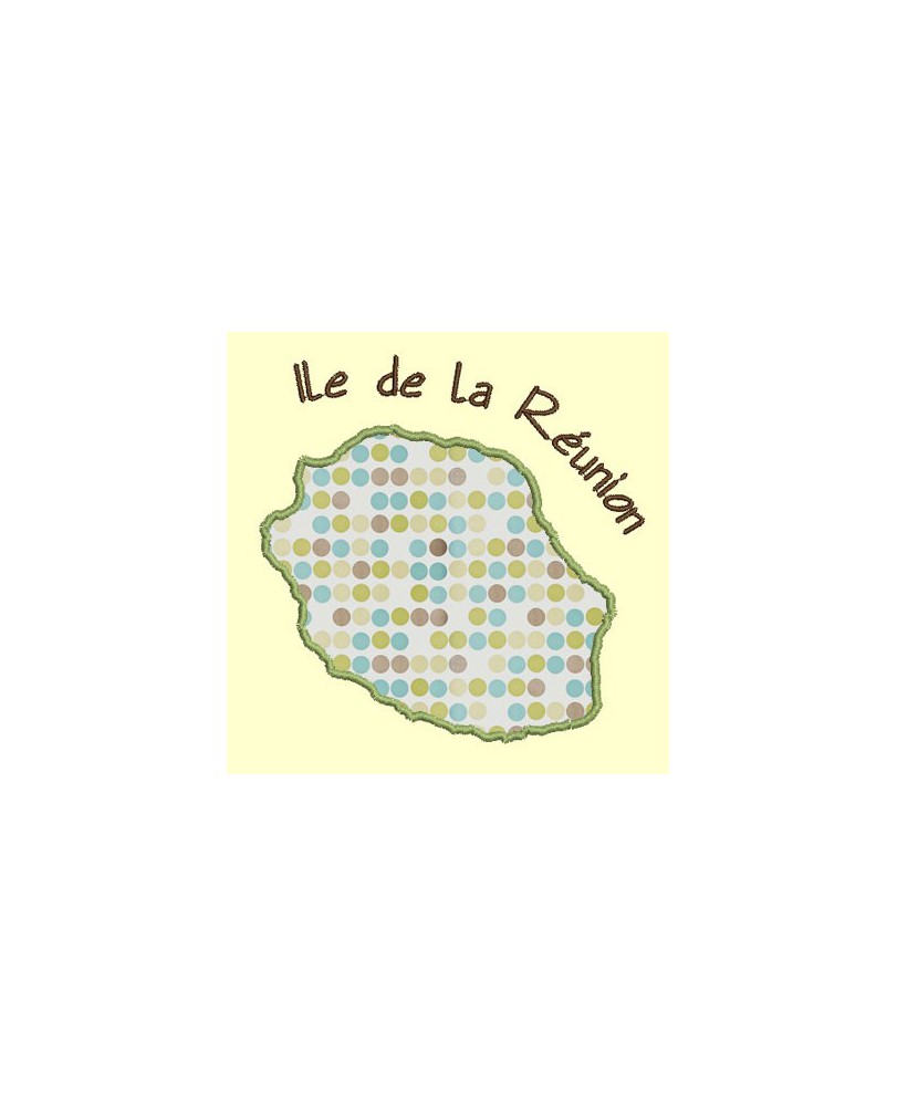 Carte de l'île de Noirmoutier en appliqué - 4 tailles