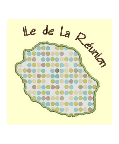 Carte de l'île de Noirmoutier en appliqué - 4 tailles