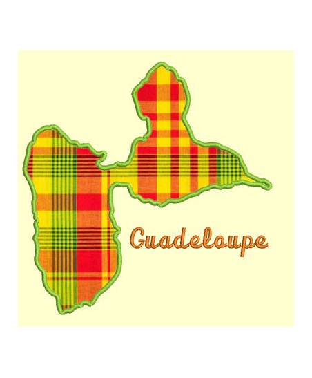 Carte de l'île de La Réunion en appliqué - 4 tailles