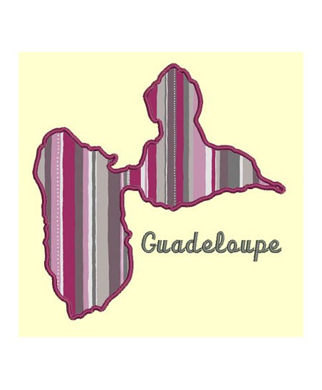 Carte de l'île de La Réunion en appliqué - 4 tailles