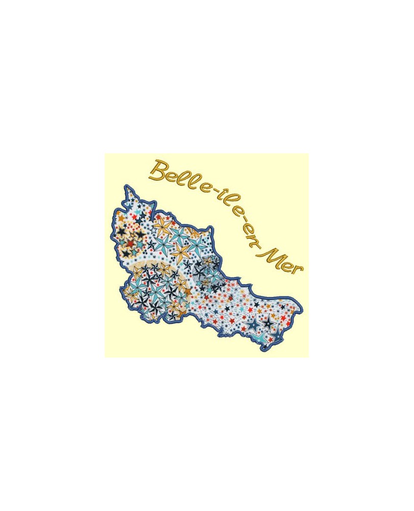 Carte de l'île de Bréhat en appliqué - 5 tailles