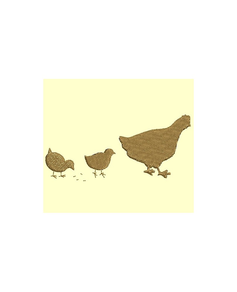 Poule et ses poussins - Accueil