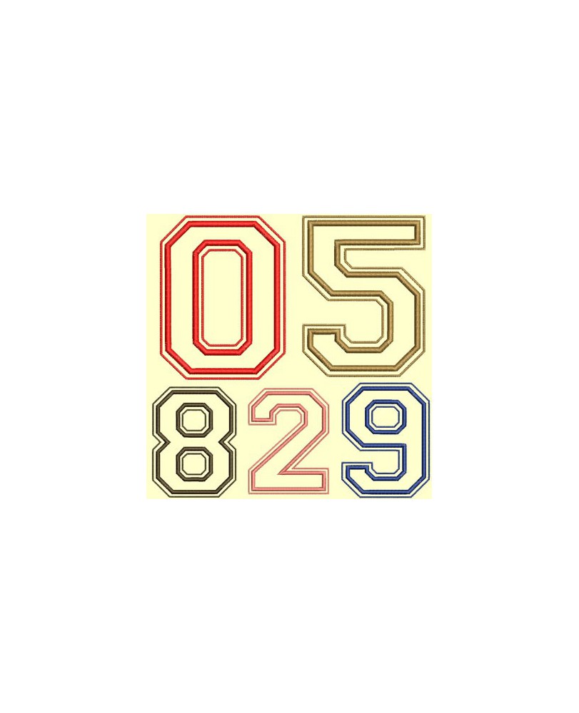 Chiffres Campus en appliqué de 0 à 9 pour cadre 10x10 cm - Accueil