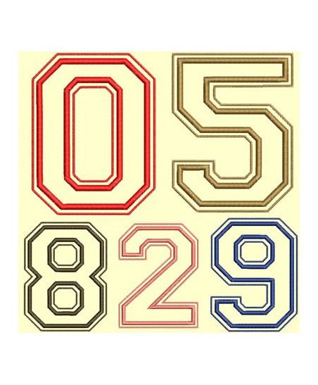 Chiffres Campus en appliqué de 0 à 9 pour cadre 10x10 cm - Accueil