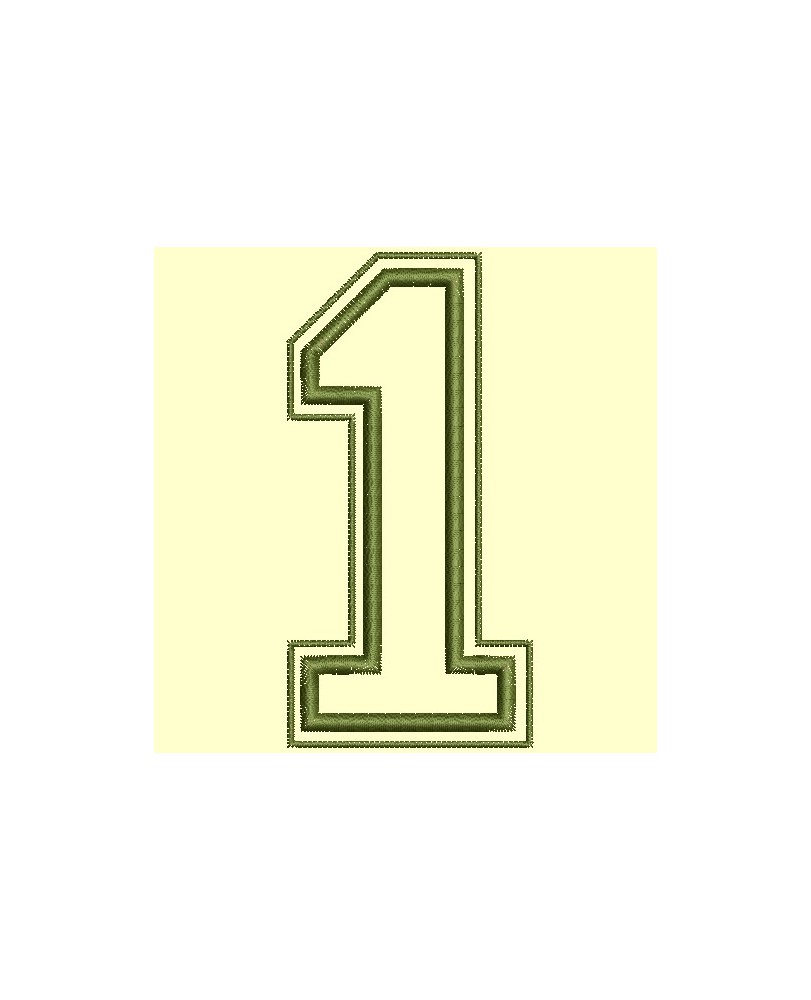 Chiffres Campus en appliqué de 0 à 9 pour cadre 10x10 cm - Accueil