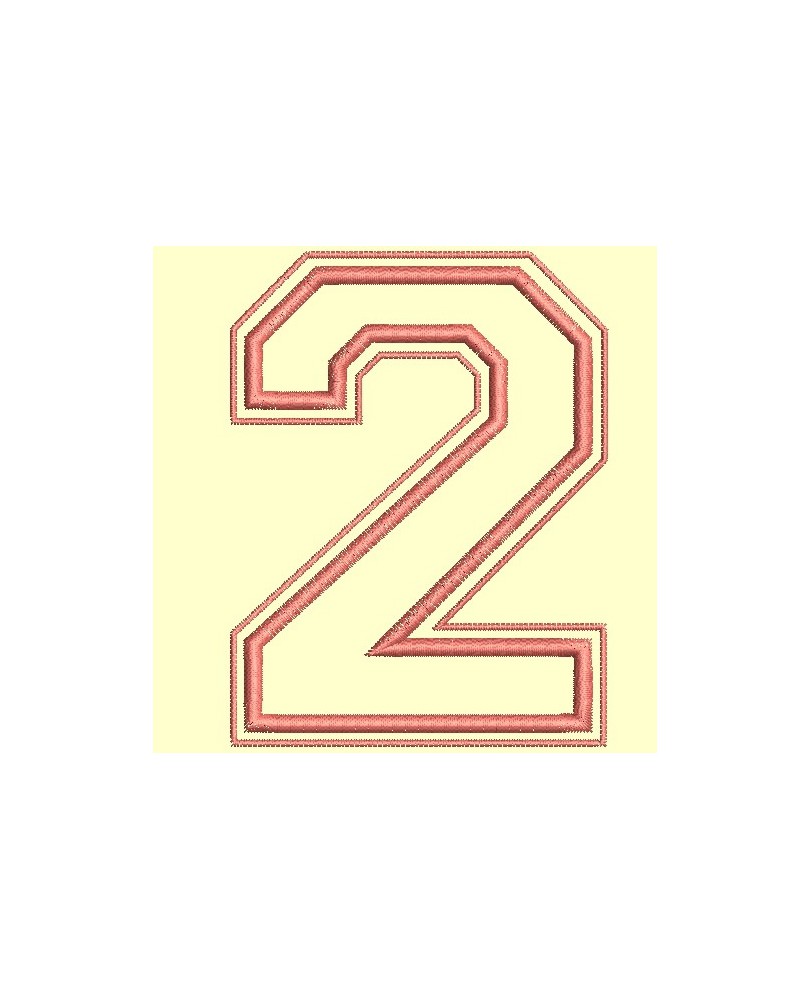 Chiffres Campus en appliqué de 0 à 9 pour cadre 10x10 cm - Accueil