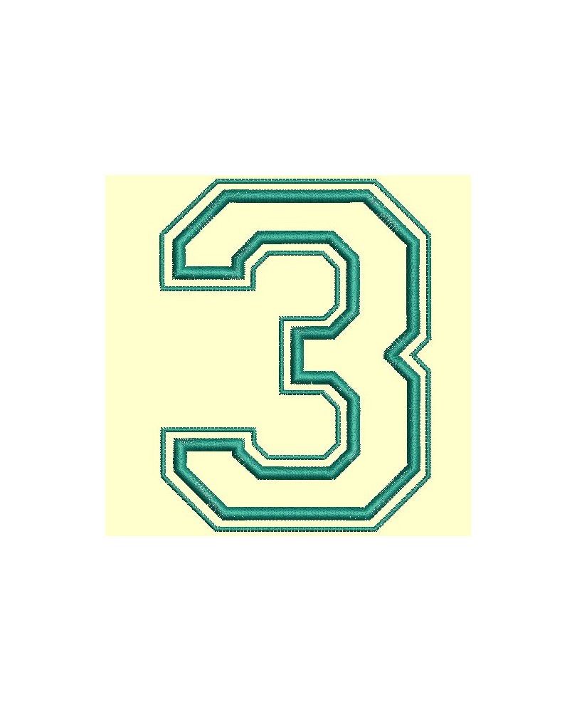 Chiffres Campus en appliqué de 0 à 9 pour cadre 10x10 cm - Accueil