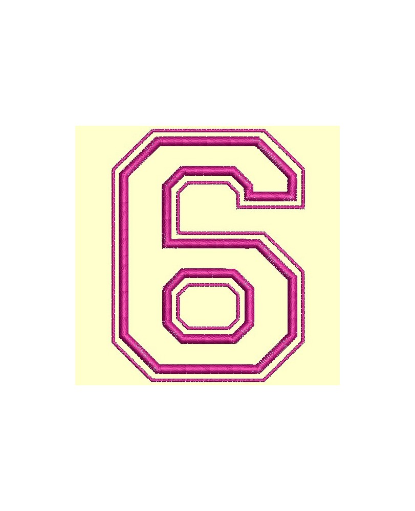 Chiffres Campus en appliqué de 0 à 9 pour cadre 10x10 cm - Accueil