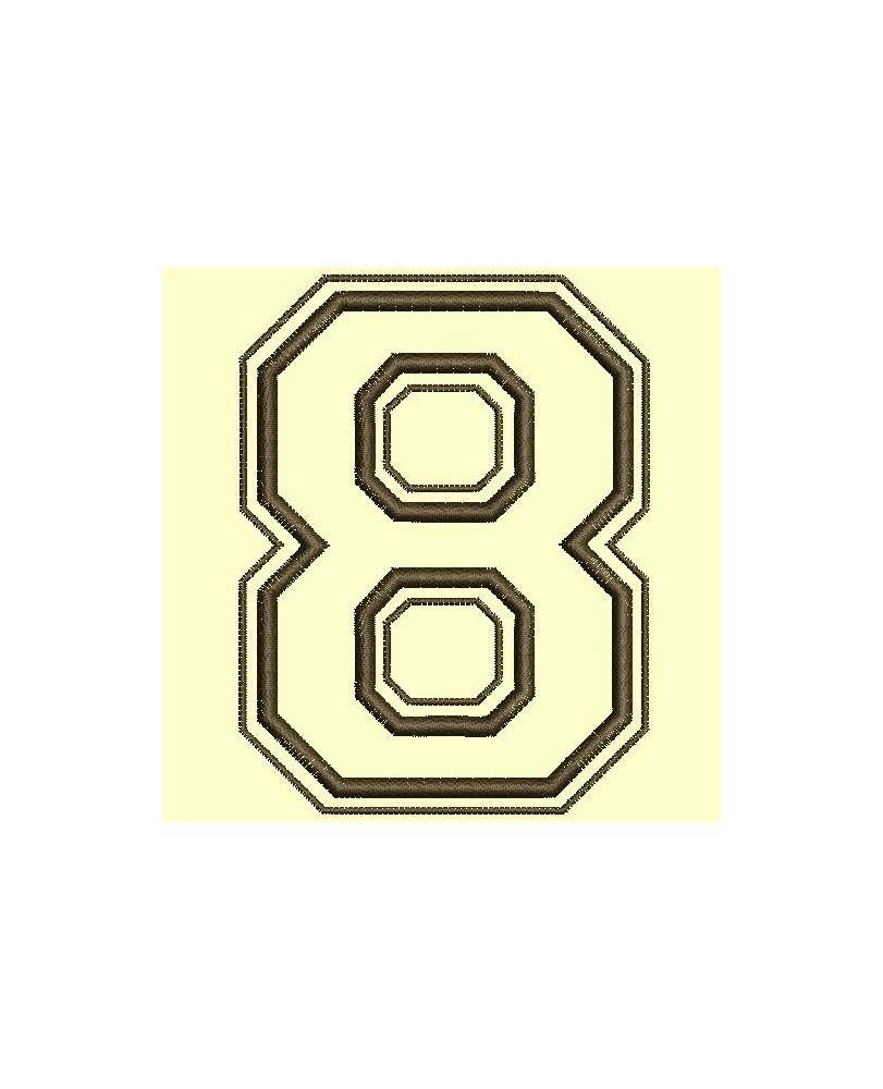 Chiffres Campus en appliqué de 0 à 9 pour cadre 10x10 cm - Accueil