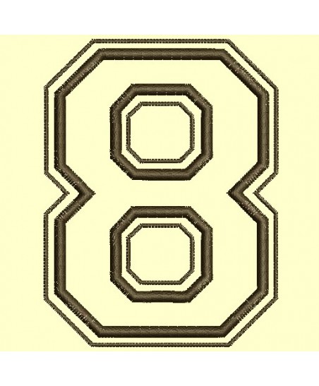 Chiffres Campus en appliqué de 0 à 9 pour cadre 10x10 cm - Accueil