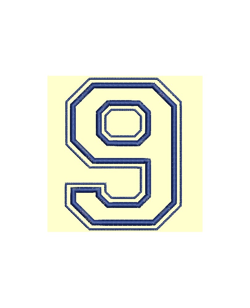 Chiffres Campus en appliqué de 0 à 9 pour cadre 10x10 cm - Accueil