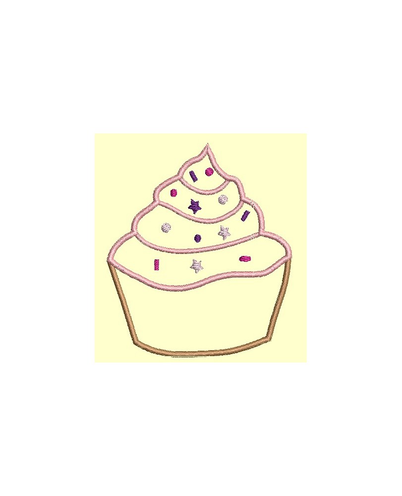 Cupcakes en appliqué - Appliqués