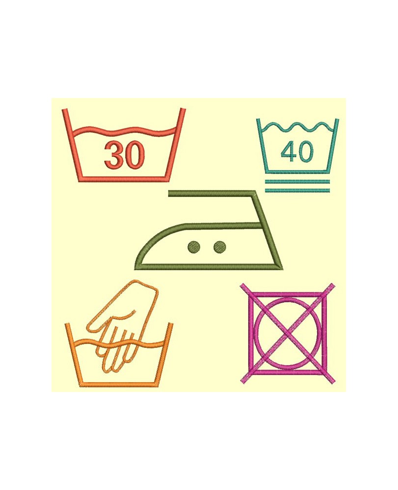 lot de 5 étiquettes Vêtements - 2 tailles - Accueil