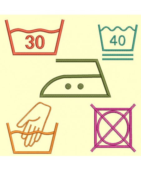 lot de 5 étiquettes Vêtements - 2 tailles - Accueil