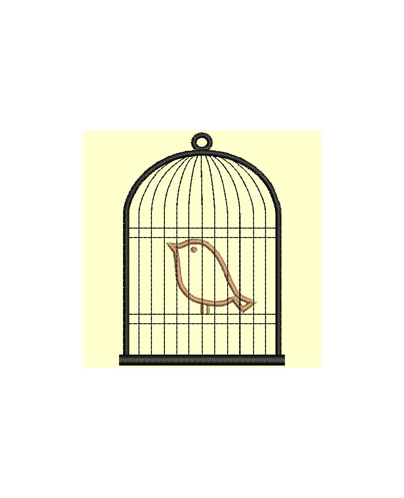 Cage à oiseaux Petite Taille en appliqué - Appliqués