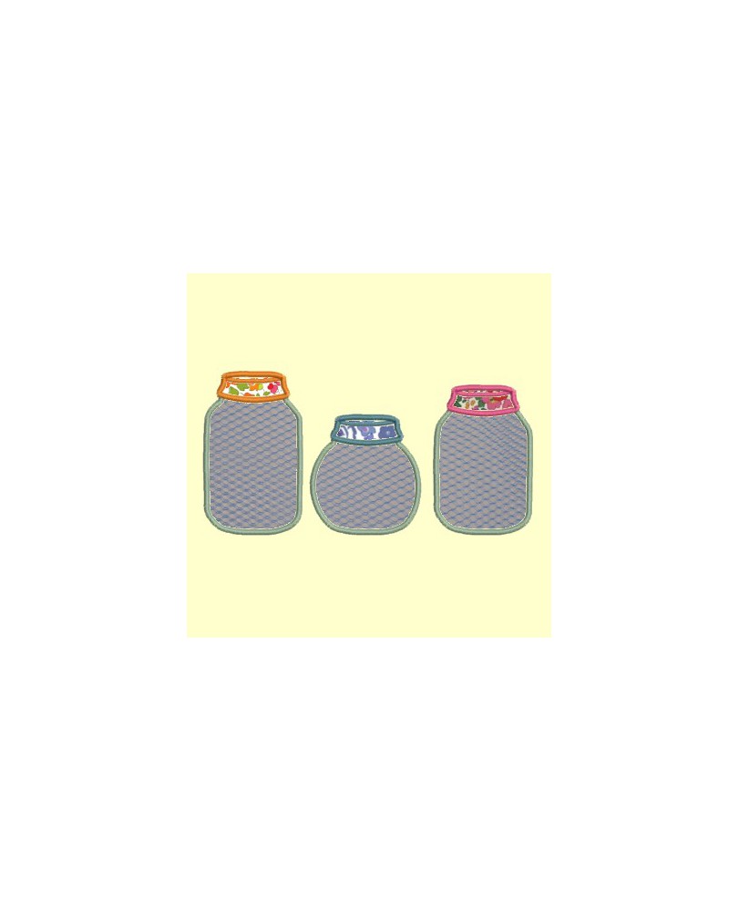 trio de pots de mercerie - 4 tailles