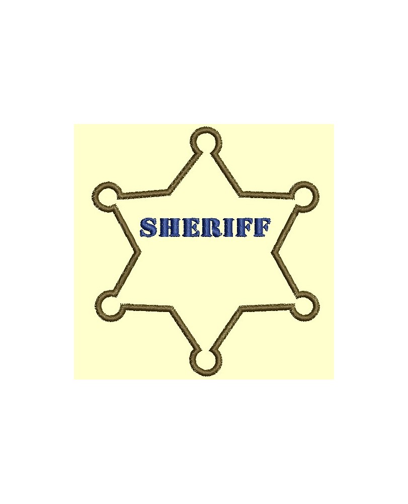 Etoile de Sheriff en appliqué - Appliqués