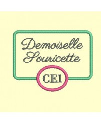 étiquette en appliqué - 8X6 cm