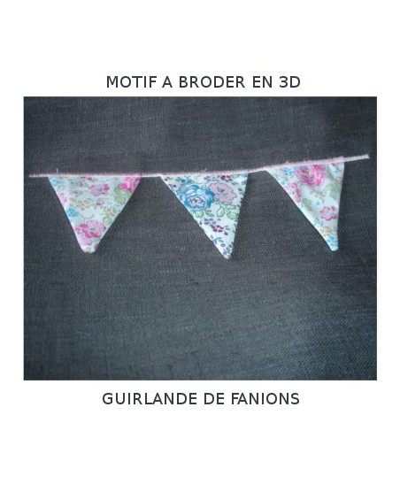 Guirlande de fanions en 3D