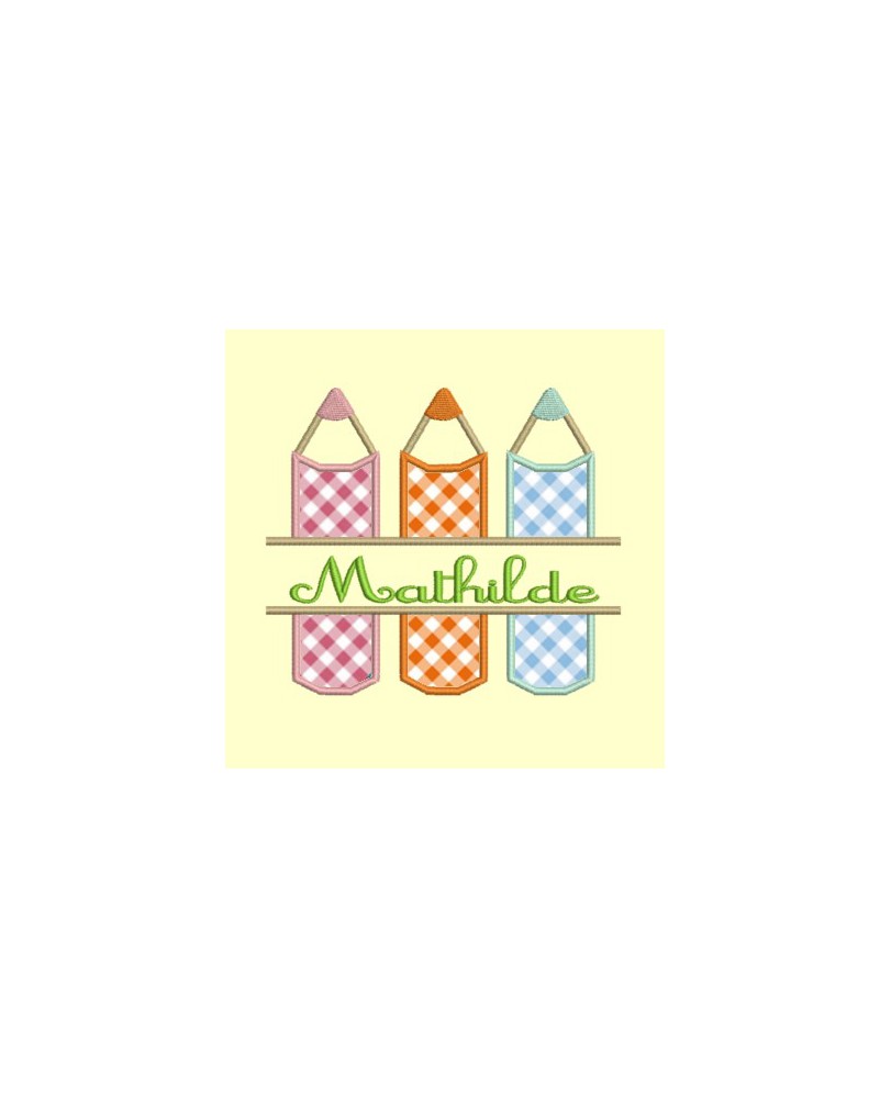 trio de crayons personnalisable - 3 tailles