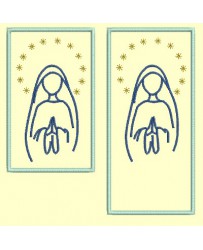 Signet Vierge Marie en tout dans le cadre