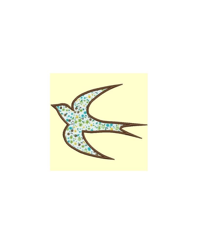 Hirondelle en appliqué - 6 tailles