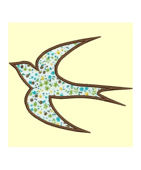 Hirondelle en appliqué - 6 tailles