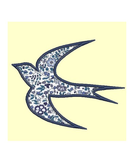 Hirondelle en appliqué - 6 tailles