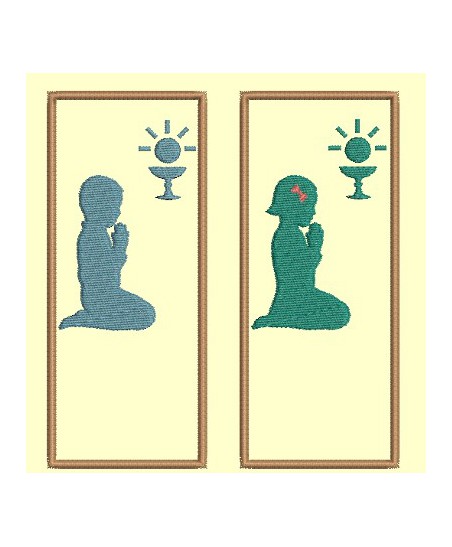 Signets Première Communion en tout dans le cadre - 6 dessins