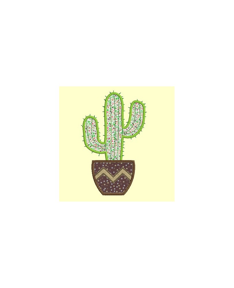 Cactus en appliqué  - 4 tailles