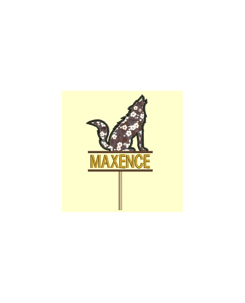 Loup Mat de Meute  à personnaliser  - 3 tailles