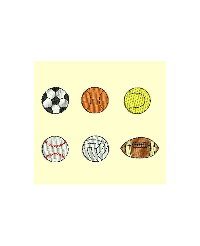 Lot de balles et ballons en petite taille - 6 motifs