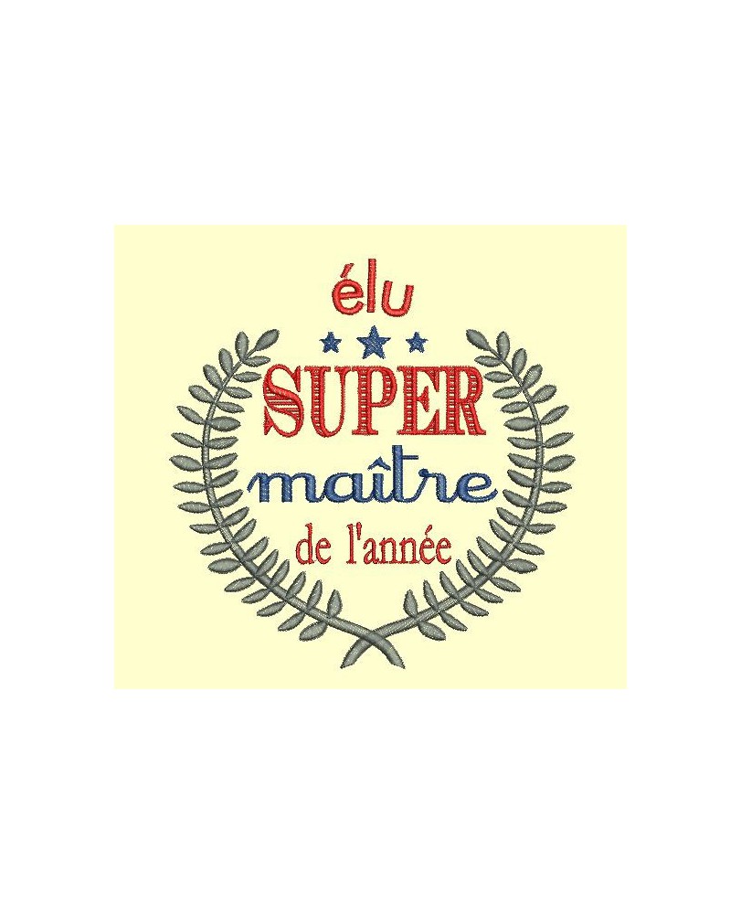 Super maître dans une couronne de laurier - 3 tailles