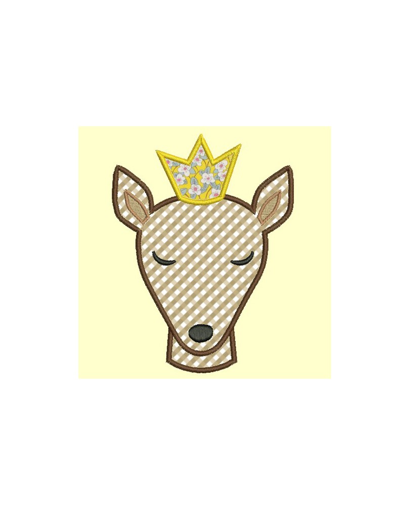 Biche reine appliqué - 4 tailles