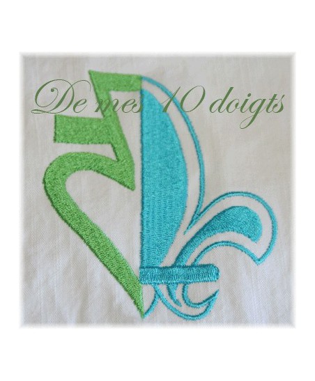 Coeur chouan / fleur de Lys