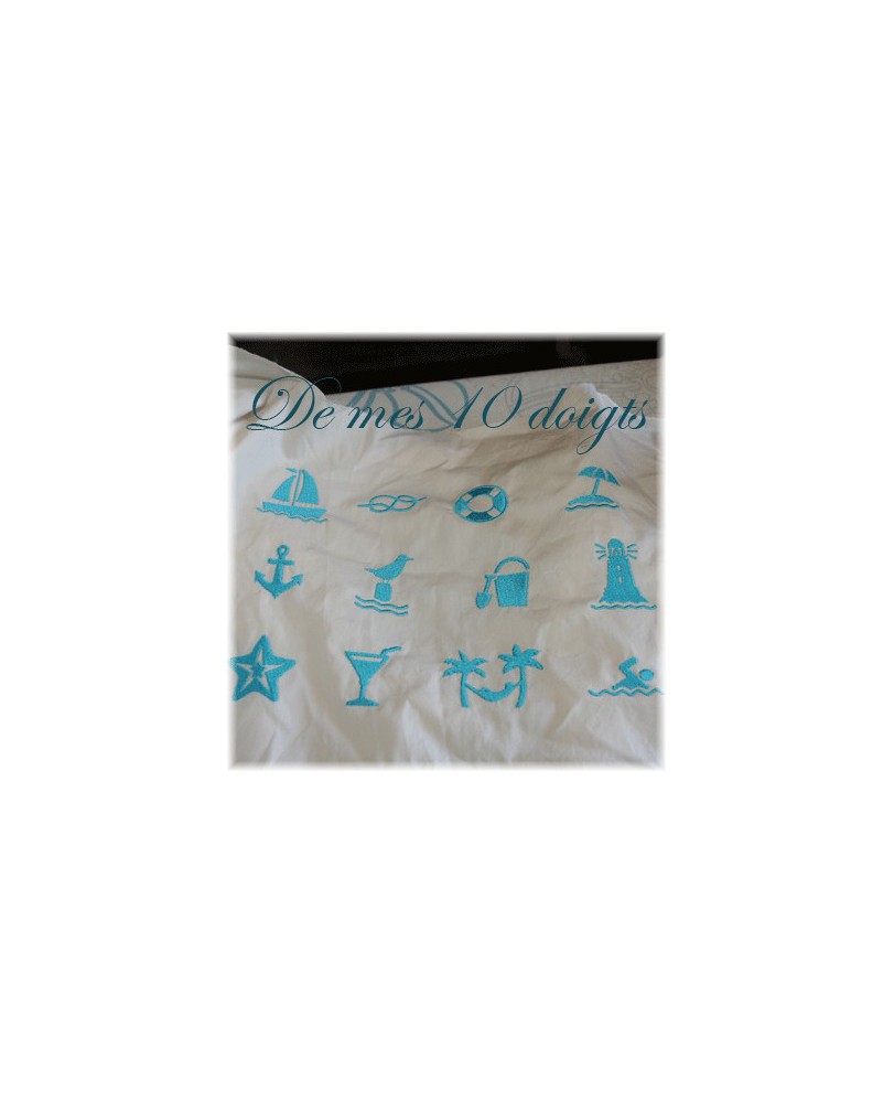 Lot Minis ombres chinoises sur le thème de la mer - 12 motifs