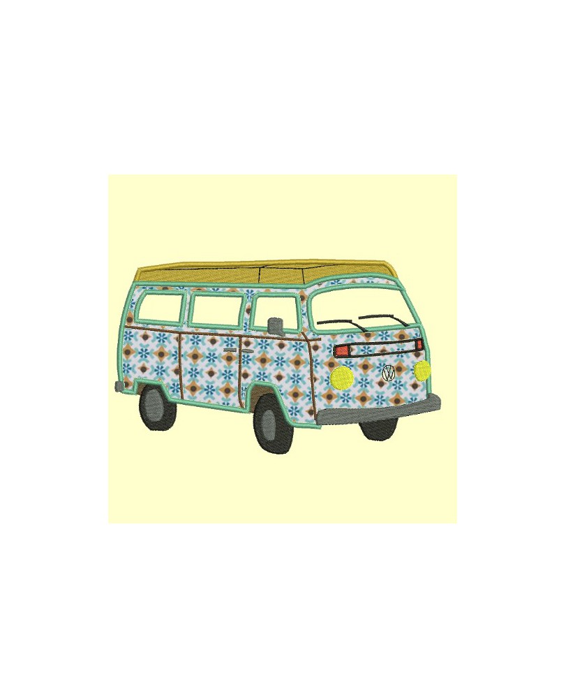 Combi VW an appliqué - 5 tailles